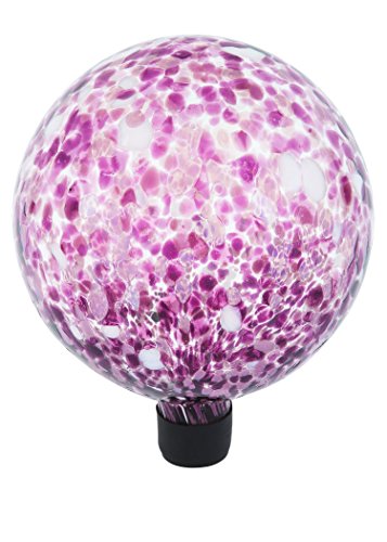 Russco Iii Gd137135 Glass Gazing Ball 10&quot Purple Spots