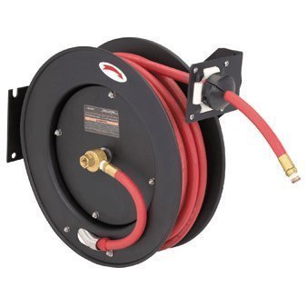 Central Pneumatic 50 Ft Retractable AirWater Hose Reel with 38 Hose by Central Pneumatic