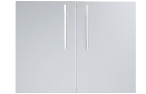SUNSTONE DE-DD30 Designer Series Raised Style Double Door with Shelves 30 Stainless Steel