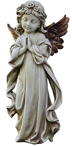 Napco 11231 Praying Angel With Bronze Wings Garden Statue 125&quot
