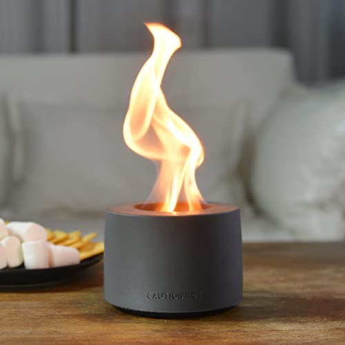 Tabletop Fire PitMini Personal FireplaceTable top FireplacePortable Ethanol Fireplace Smores MakerRubbing Alcohol Concrete Fire Bowl Pot for Indoor and Outdoor use